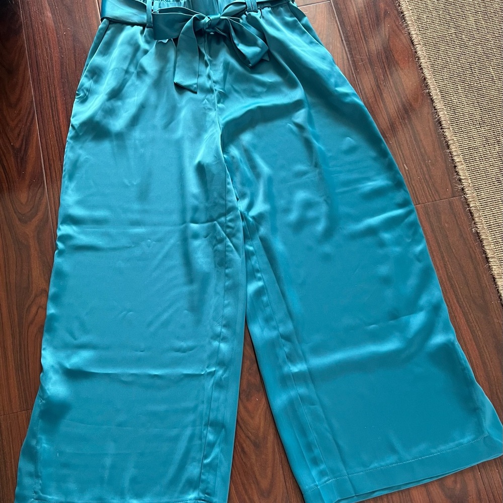 Teal Wide-Leg Jumpsuit